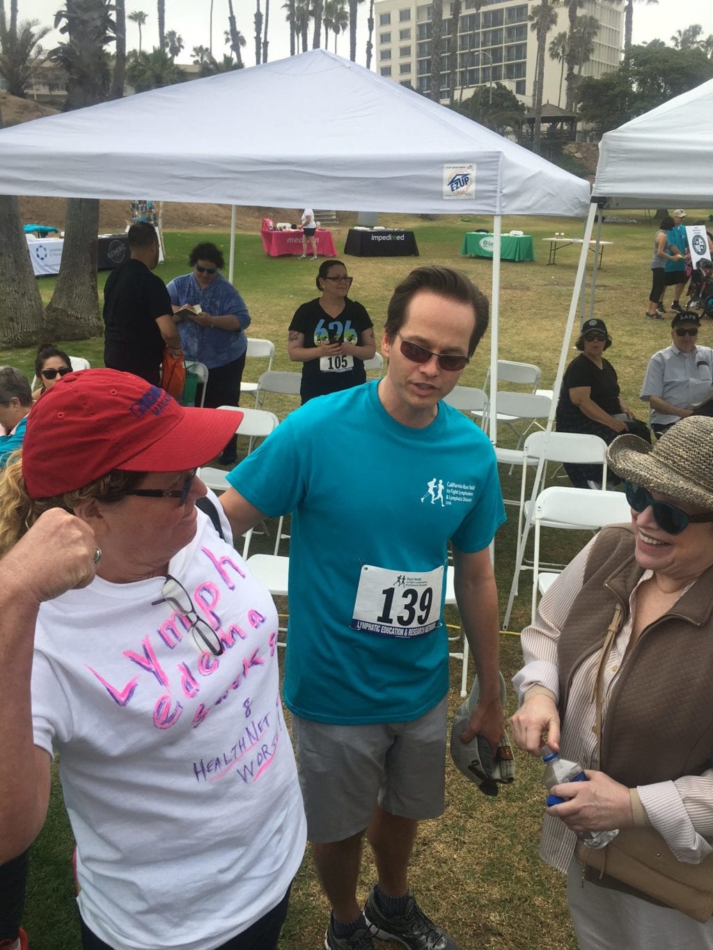 Dr. Jay Granzow, MD, at the annual run/walk to Fight lymphedema and lymphatic diseases.