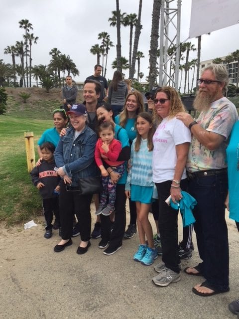 Dr. Jay Granzow, MD, with a group of people at the annual run/walk to Fight lymphedema and lymphatic diseases.