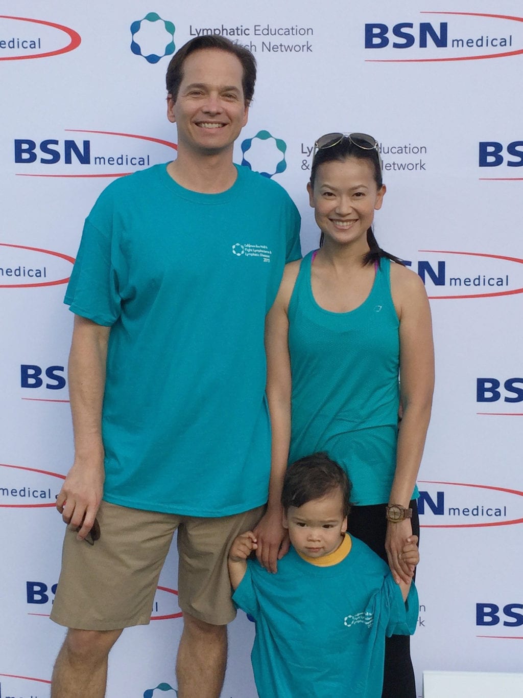 Dr. Jay Granzow, MD, and his family at the annual run/walk to Fight lymphedema and lymphatic diseases.
