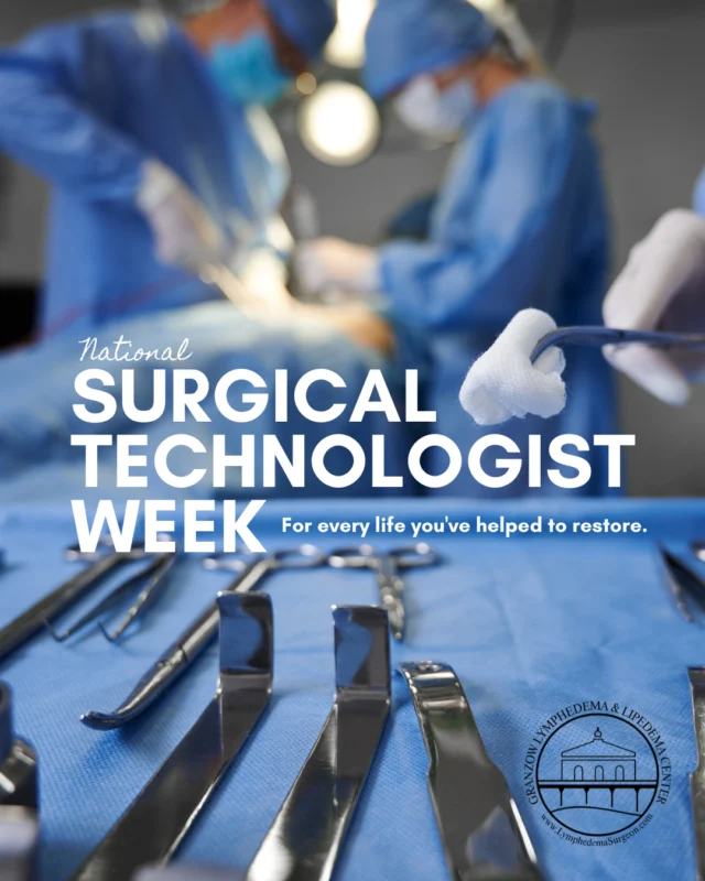 This week is National Surgical Technologists Week! The Association of Surgical Technologists Board of Directors established this important recognition over 40 years ago.⁠
⁠
We thank our surgical techs in Florida and Georgia: Jonathan, Julian and Amanda, for making Dr. Granzow's operating room efficient and safe for our patients. Cheers for all you do to support Team Granzow.⁠
⁠
#lymphedema #nationalsurgicaltechnologistweek #surgicaltechnologist #teamgranzow #drgranzow #lymphedemasurgeon #lymphedemasurgery⁠
